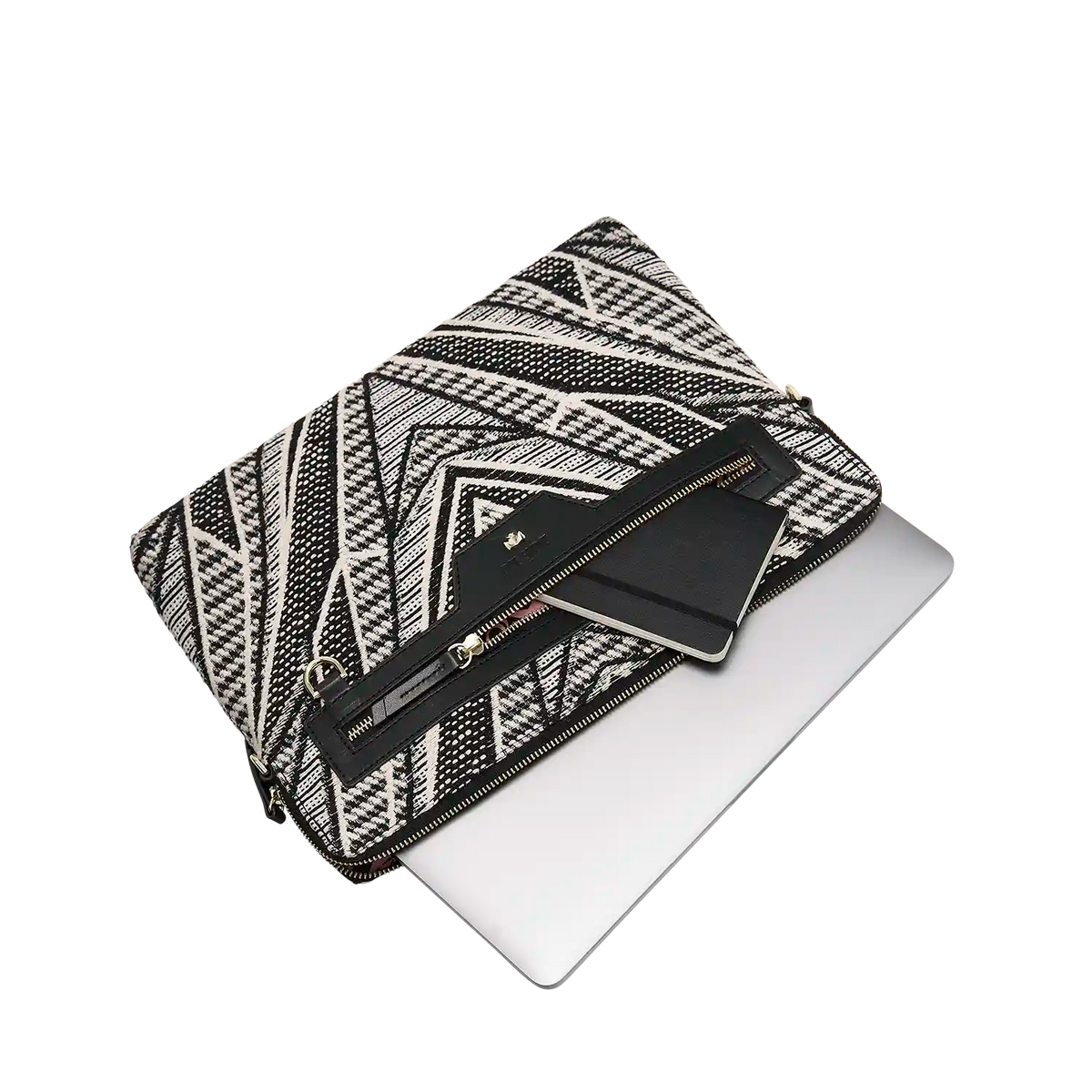 Laptop Sleeve 13/14" - Work it - schwarz-weiß
