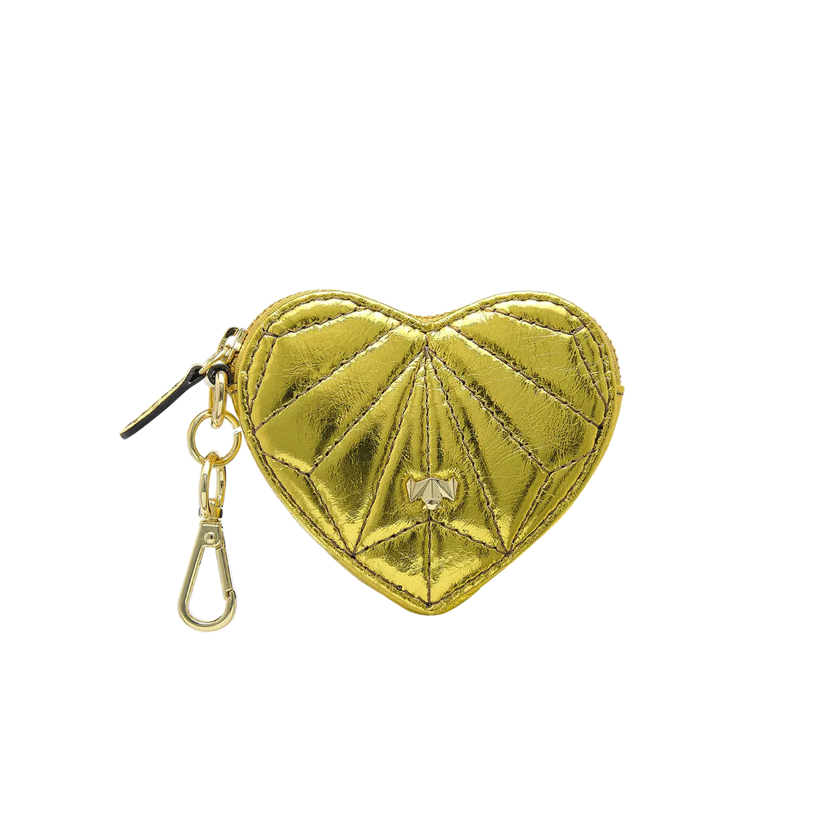 Schlüsselanhänger - Heartbeat - gelb-metallic